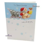 Christmas Bear Delivery Card for Grandson