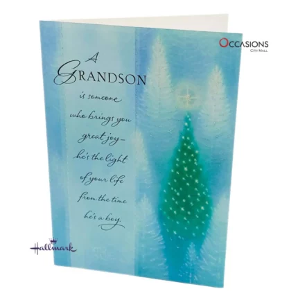 Christmas Joy Grandson Card