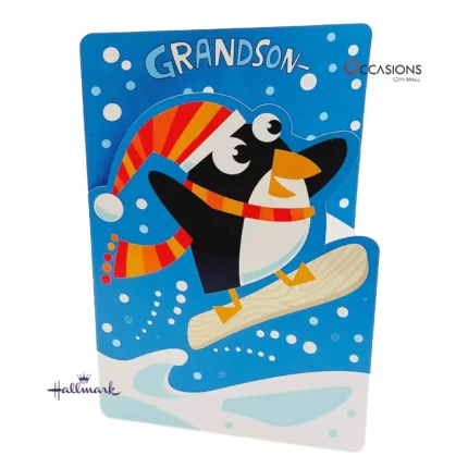 Christmas Cool Grandson Card