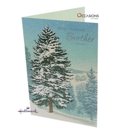 Snowy Blessings Brother Christmas Card