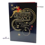 Golden Love Fiance Christmas Card