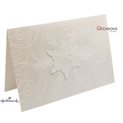 White Snowflake Christmas Card