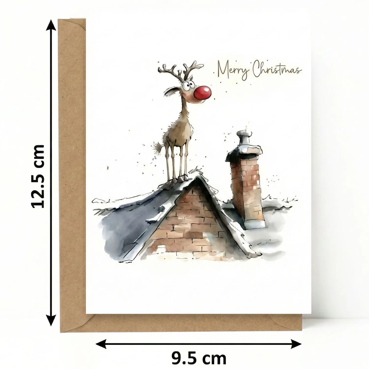 Rooftop Reindeer Christmas Card Rooftop Reindeer Christmas Card