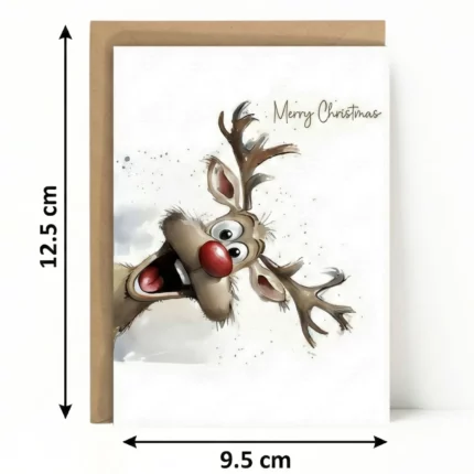 Playful Reindeer Christmas Card